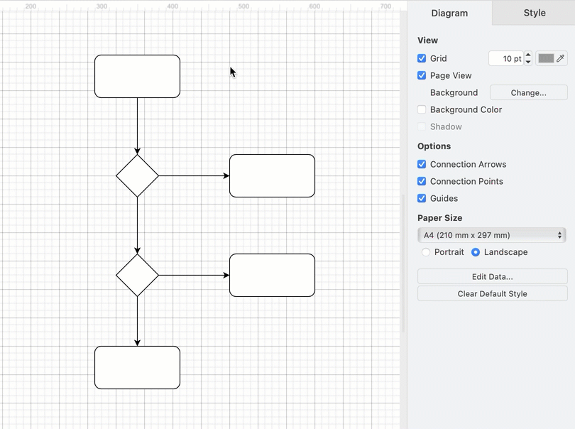 Add labels to shapes and connectors in draw.io
