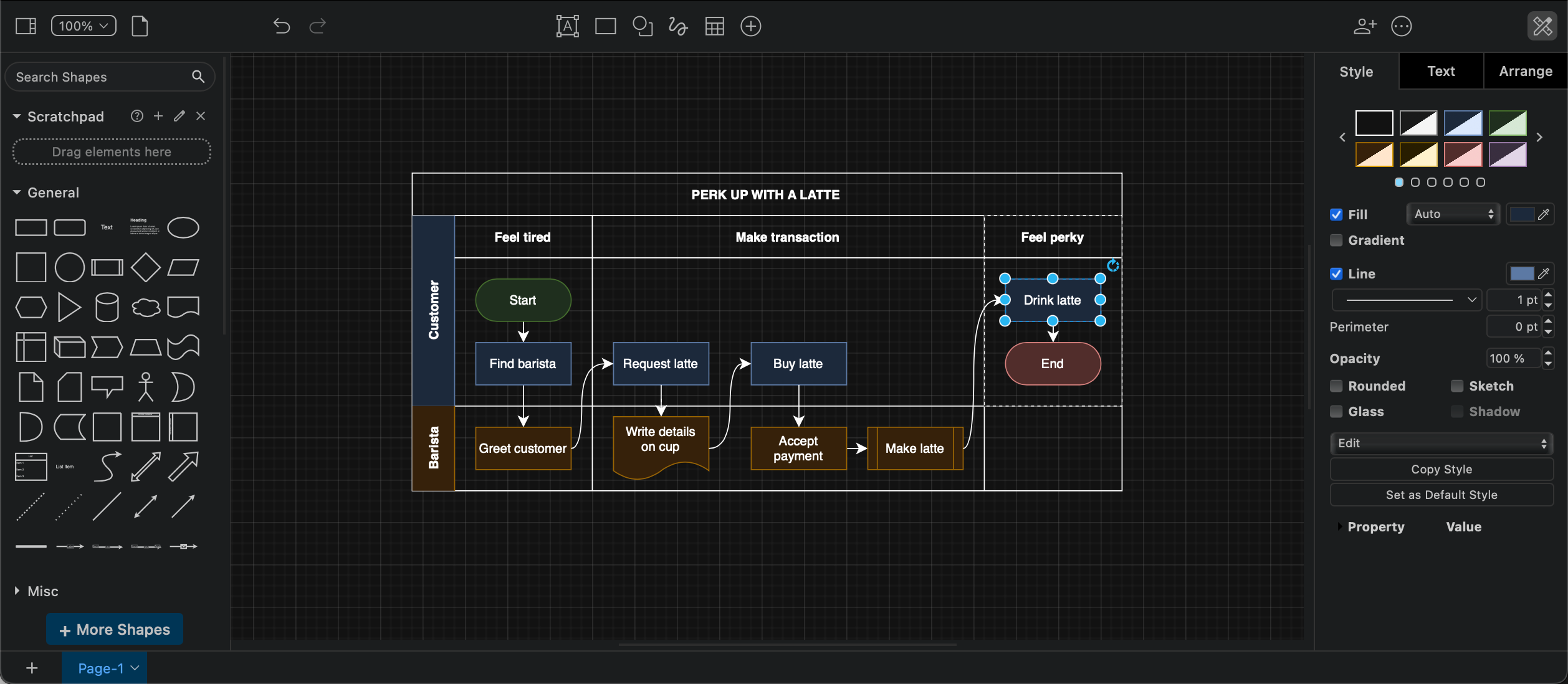 Use draw.io in dark mode when using the default editor theme, as well as with the Minimal and Sketch editor themes