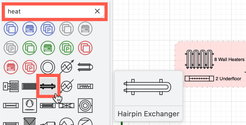 Make a new custom shape by combining and group multiple shapes from the draw.io shape libraries