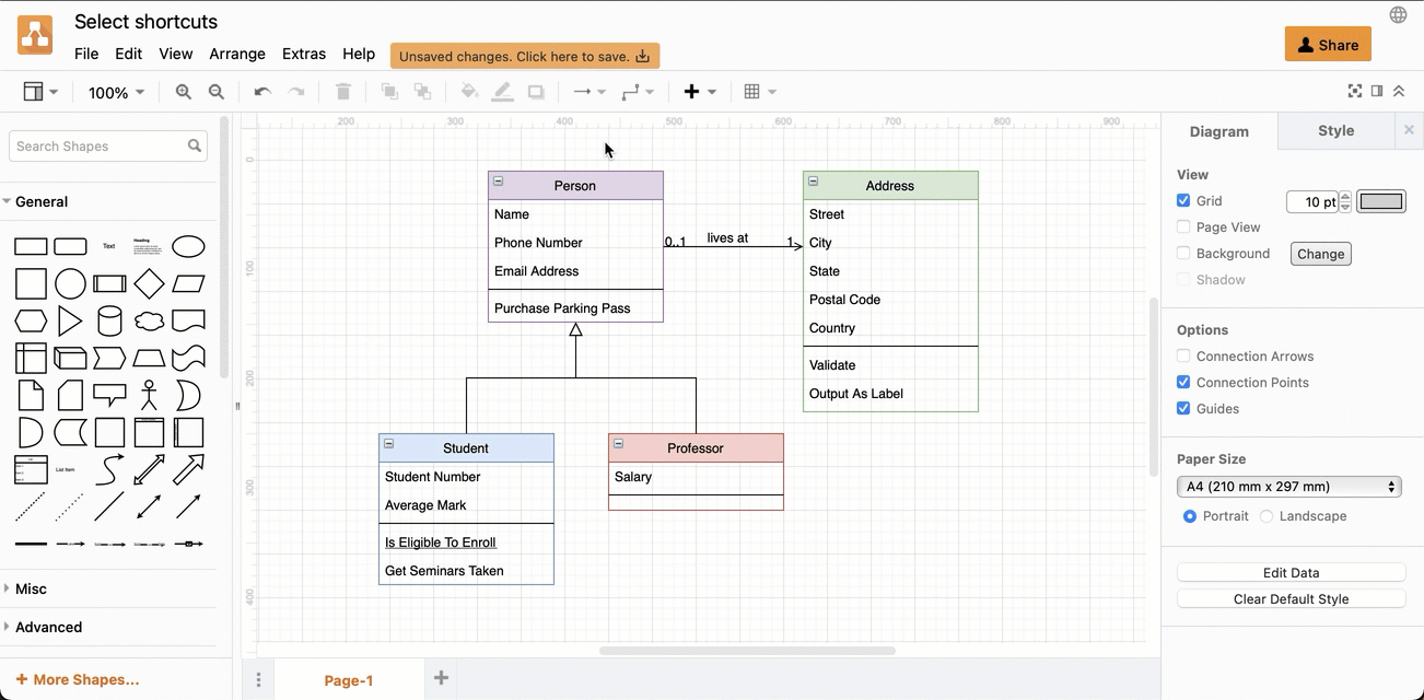 Hold down Alt when you drag a selection box to capture all intersecting shapes, even if they are partially in the selection box